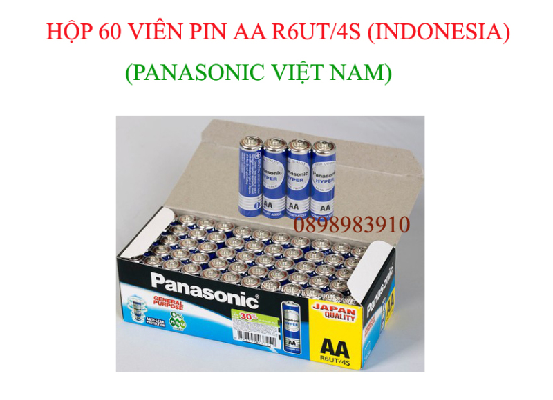 Hộp 60 viên pin AA Carbon PANASONIC 1.5v R6UT/4S