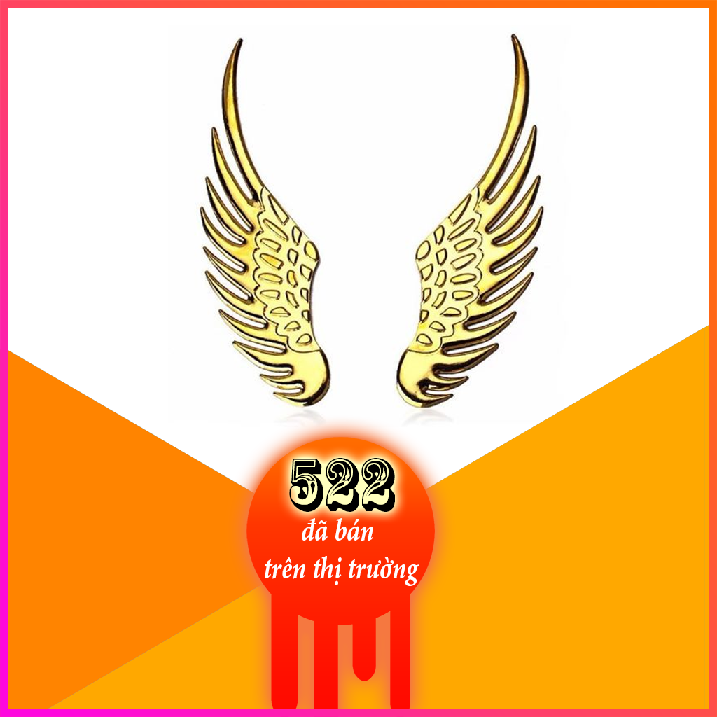 Cánh thiên thần trang trí logo xe (Màu vàng )