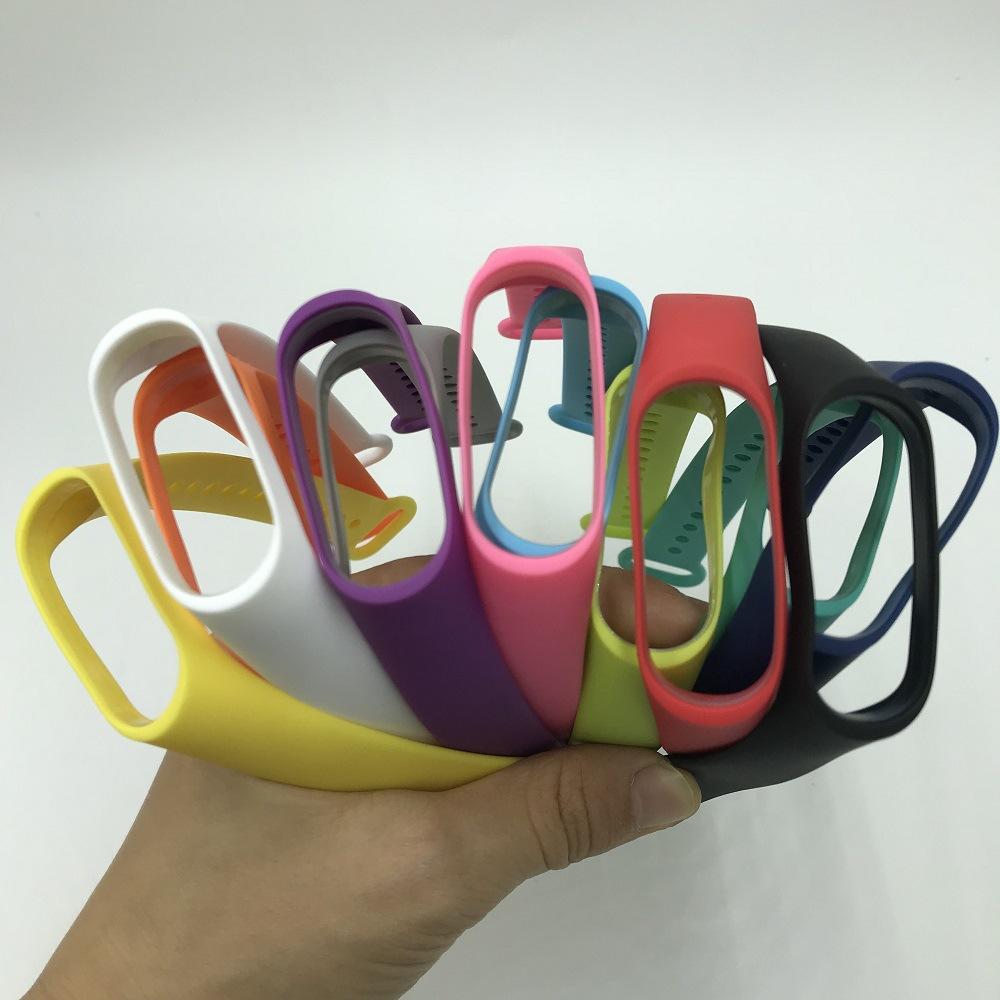 Dây đeo thay thế silicon cho Xiaomi Miband 3 Miband3 nhiều màu để lựa chọn
