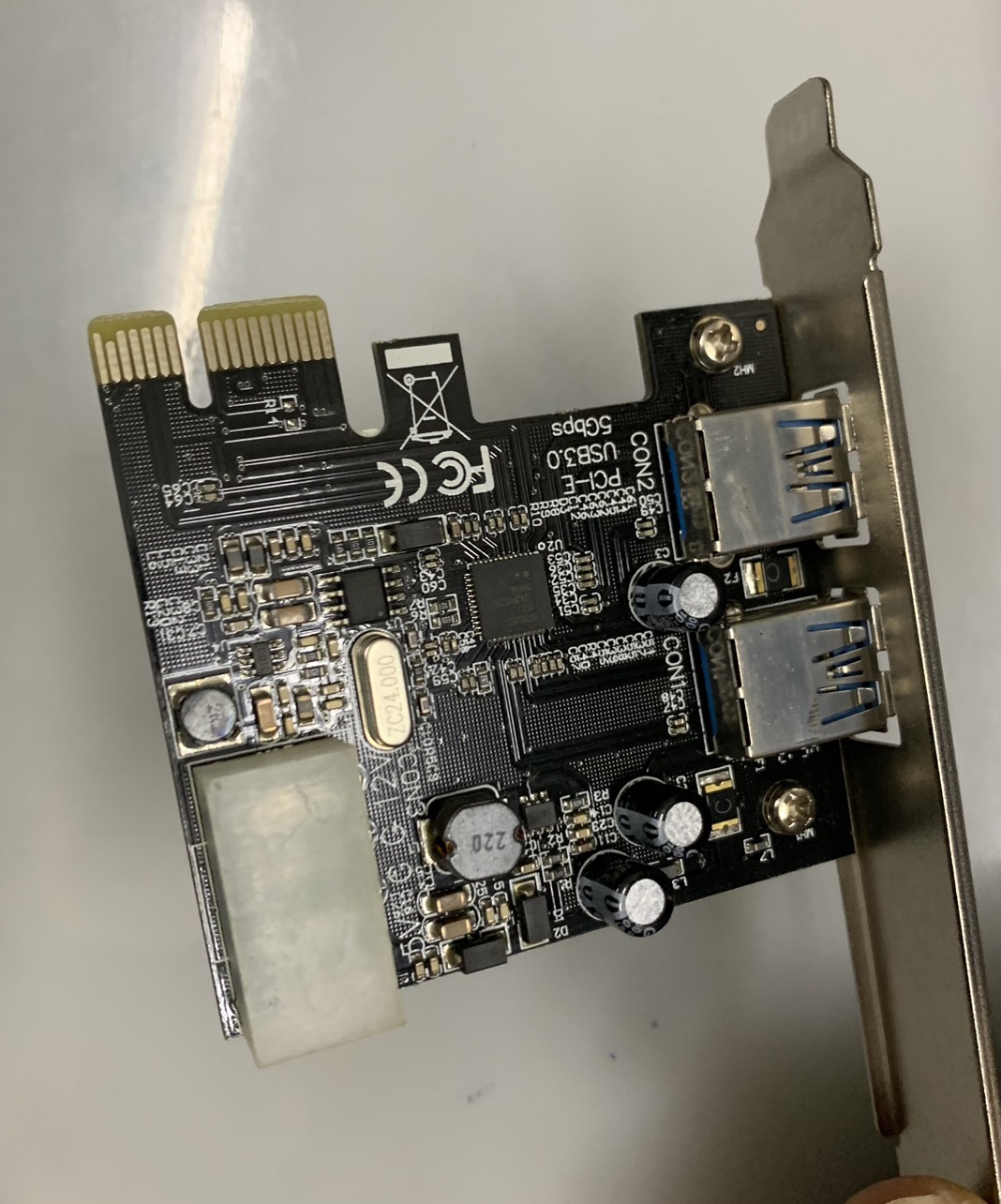 Card PCI ra 4 cổng USB cũ tháo case