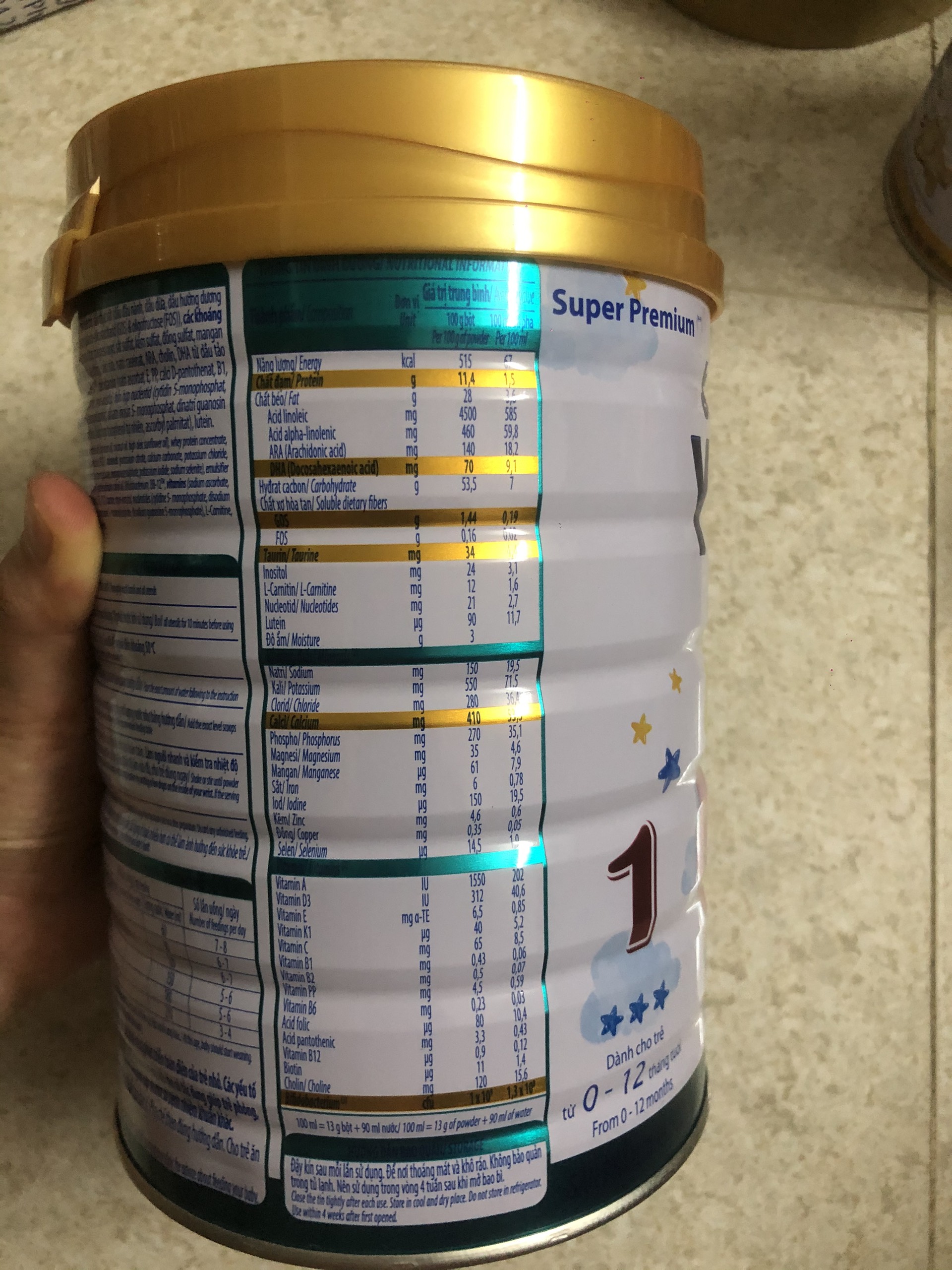 Sữa bột Yoko Gold số 1 lon 850g