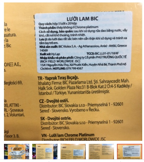 Hộp 100 cái lưỡi lam BIC chính hãng