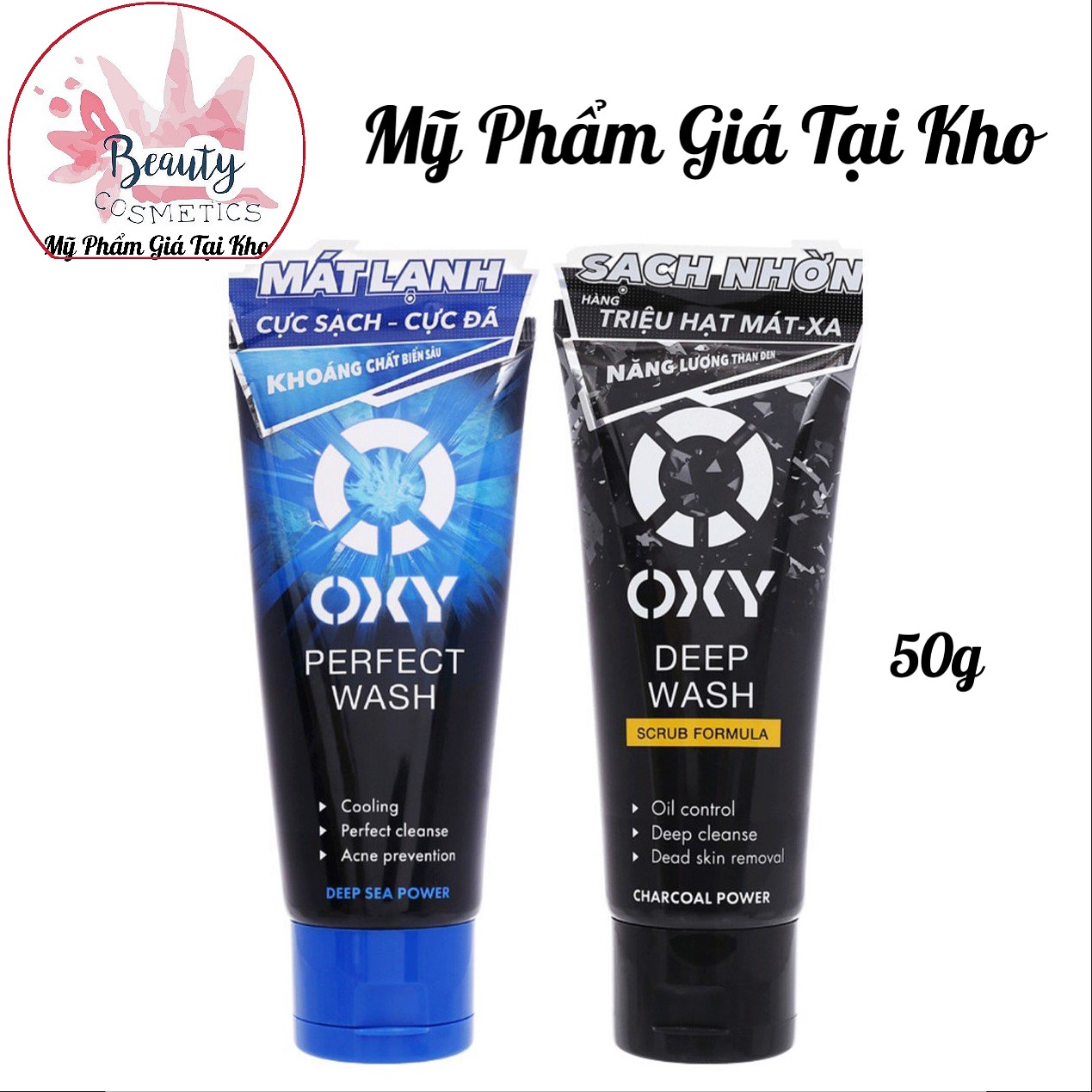 Sữa Rửa Mặt Oxy Perfect Wash và Deep Wash 50g