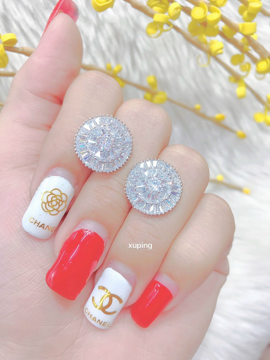 Bông Tai Nữ Bạch Kim Mẫu 1 - Dùng đi tiệc cực kì sang trọng 35U BT200926