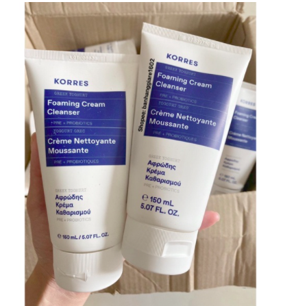 Sữa rửa mặt tạo bọt korres greek yoghurt foaming cream cleanser 150ml