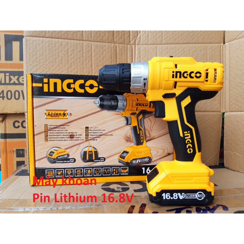 Máy khoan dùng pin Lithium 16.8V Ingco CDLI1612 (2 PIN VÀ 1 SẠC)