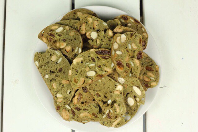 [HCM][Baker Baking] Bánh ăn kiêng BISCOTTI mix 3 vị (vanilla matcha cacao) bánh ngũ cốc nguyên cám ít calo giảm cân