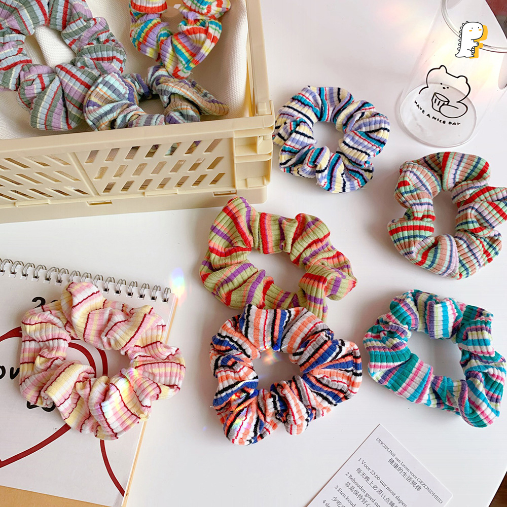 Scrunchies thun cột tóc vải len