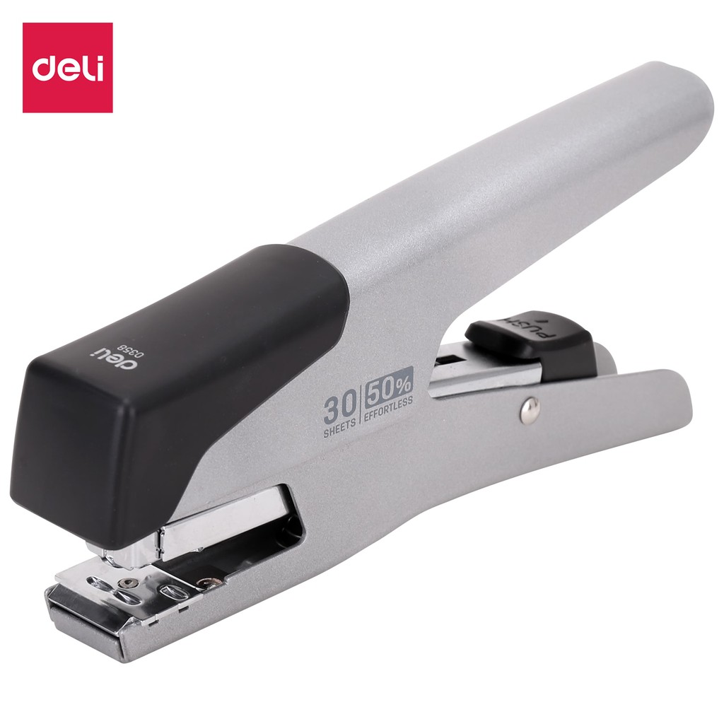 (1 Cái) Dập ghim ( #12 ) trợ lực - 30 tờ Deli E0358