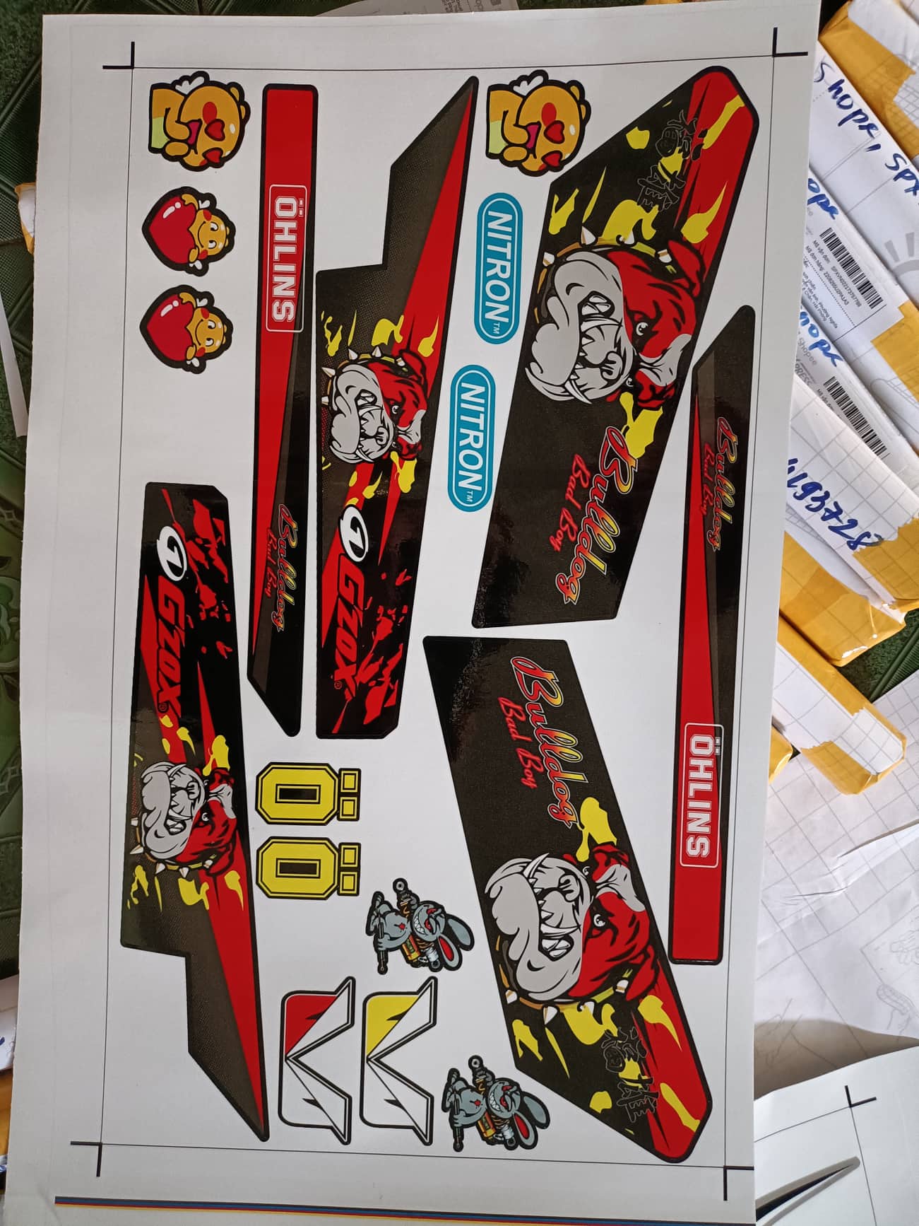 Tem rời dream bulldog xanh đỏ