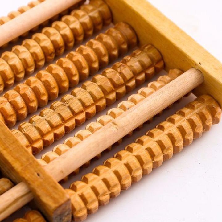 Bàn gỗ lăn chân Massage 6 hàng Y Tế