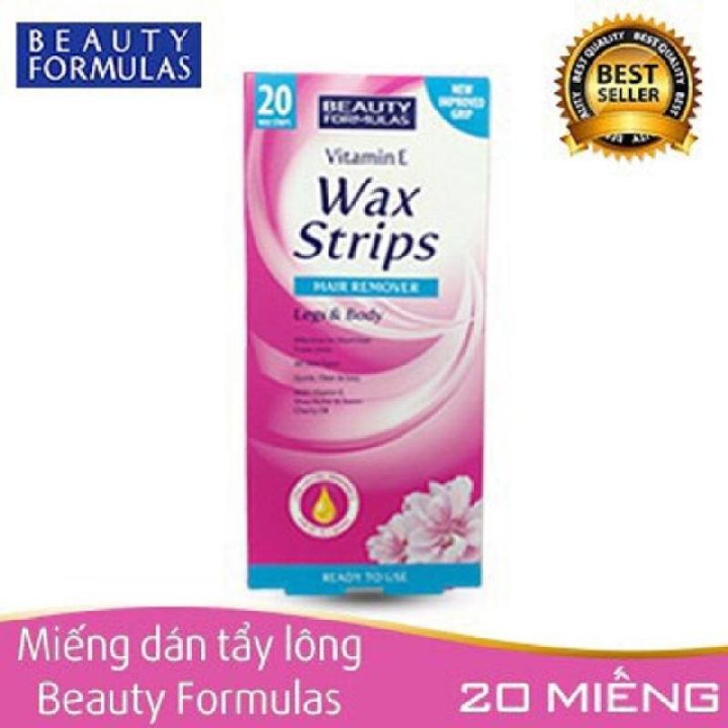 Miếng tẩy lông Beauty Formulas Wax Strips Legs and Body - hộp 20 miếng nhập khẩu