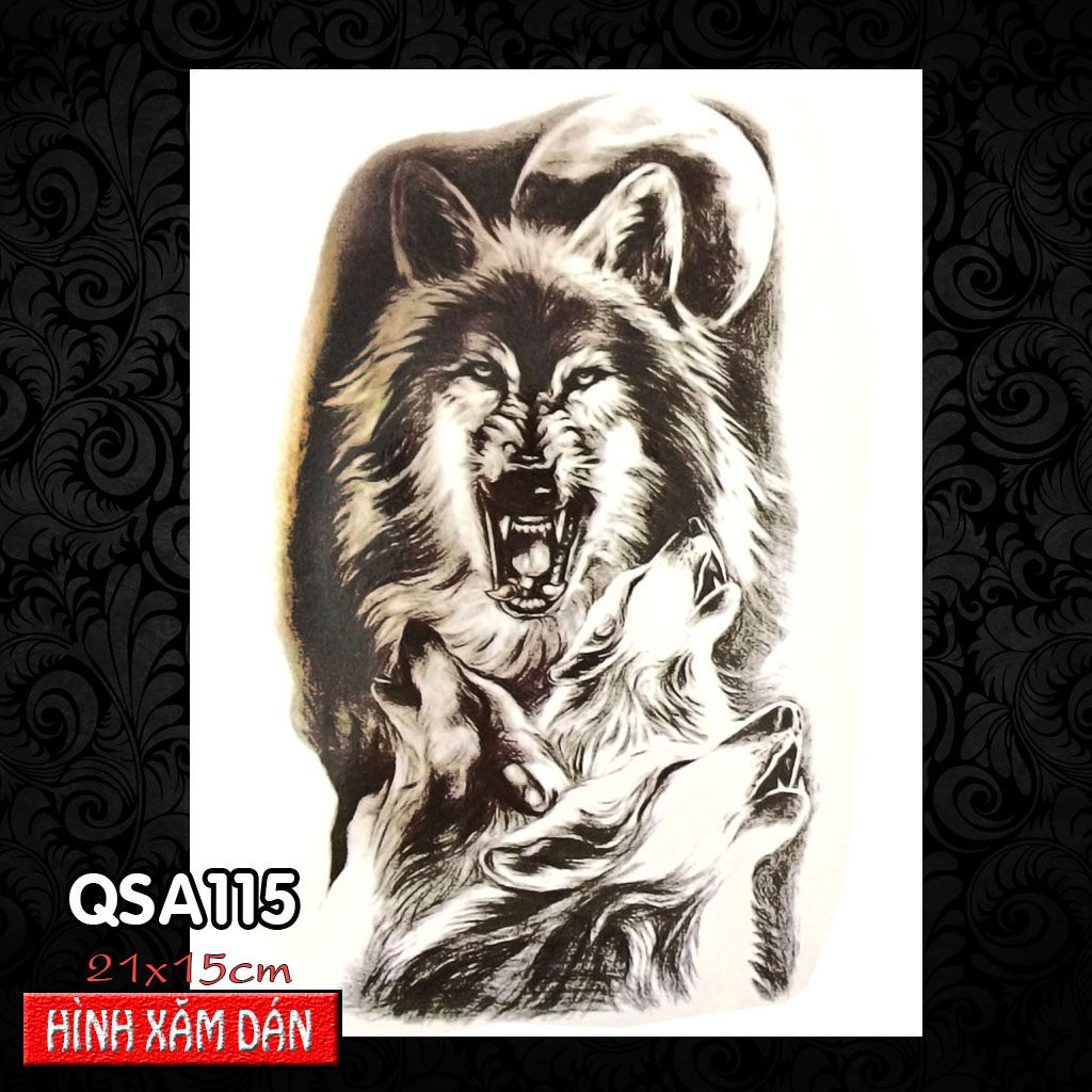Tattoo stickers Wolf (21x15cm)