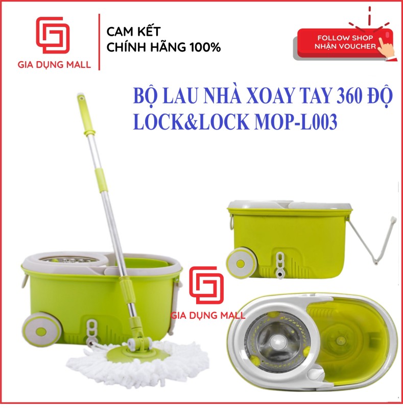 Bộ Cây Lau Nhà Xoay Tay 360 Độ Lock&Lock MOP-L003