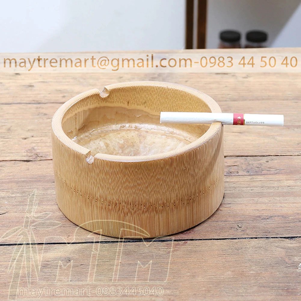 Gạt tàn thuốc bằng tre tự nhiên