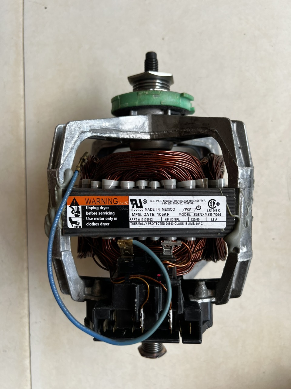 Mô tơ máy sấy Whirlpool, Maytag, Kenmore, …