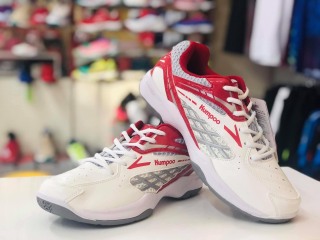 Giày cầu lông nam nữ, giày bóng chuyền nam nữ Kumpoo E13, giày thể thao nam nữ Kumpoo màu trắng đỏ đế kép chính hãng thumbnail