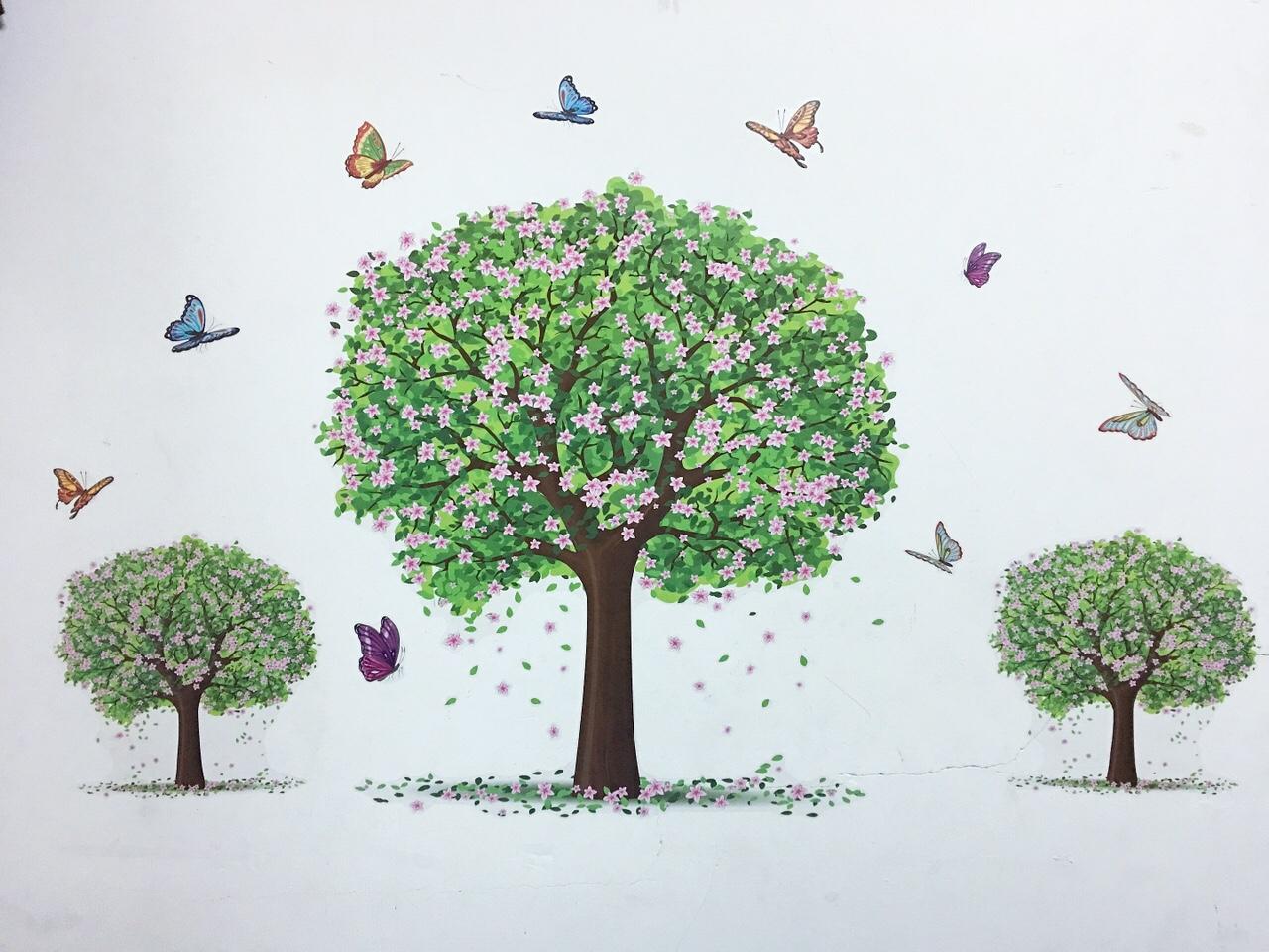 [HCM]Decal dán tường hình hoa táo
