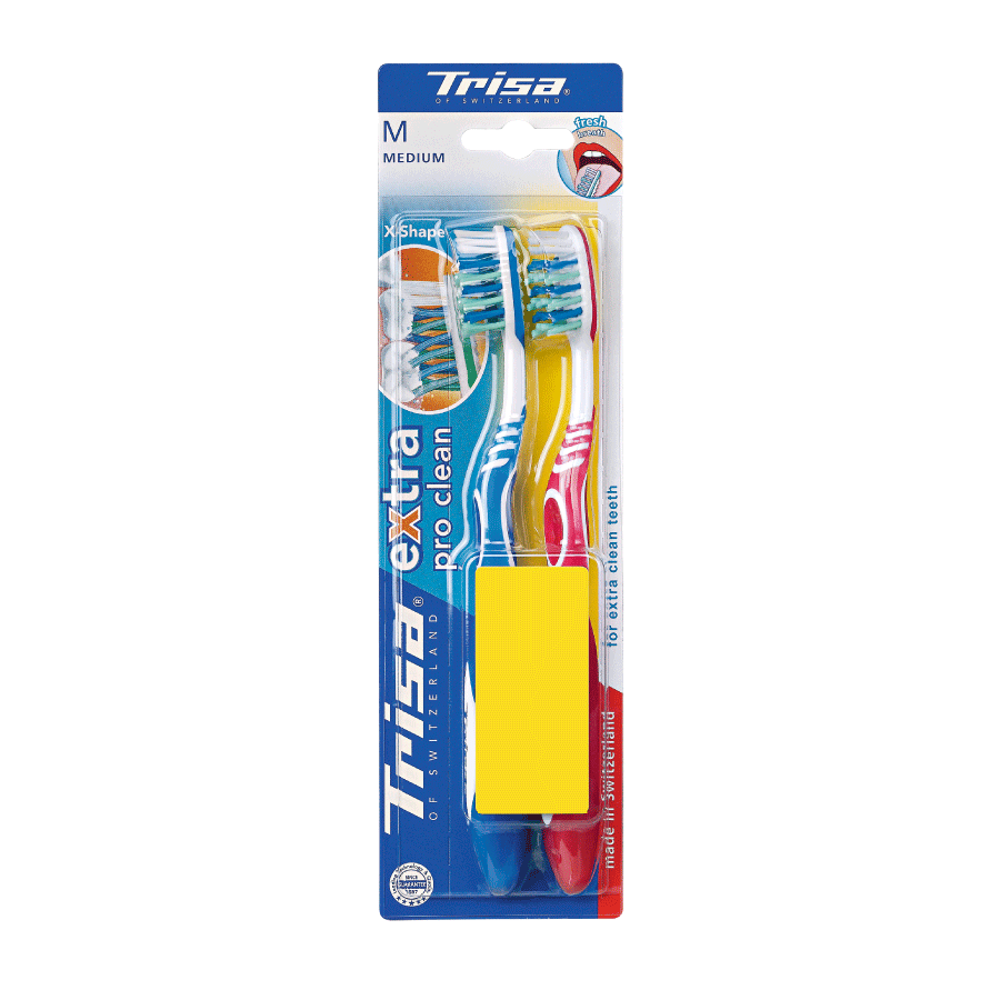 Vĩ Đôi Bàn Chải Đánh Răng Trisa Extra Pro Clean