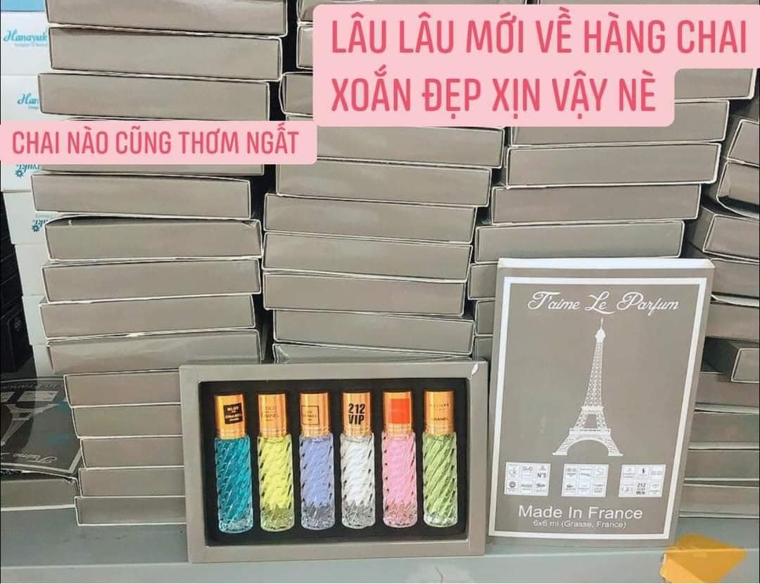 Set nước hoa 6 chai lăn tháp