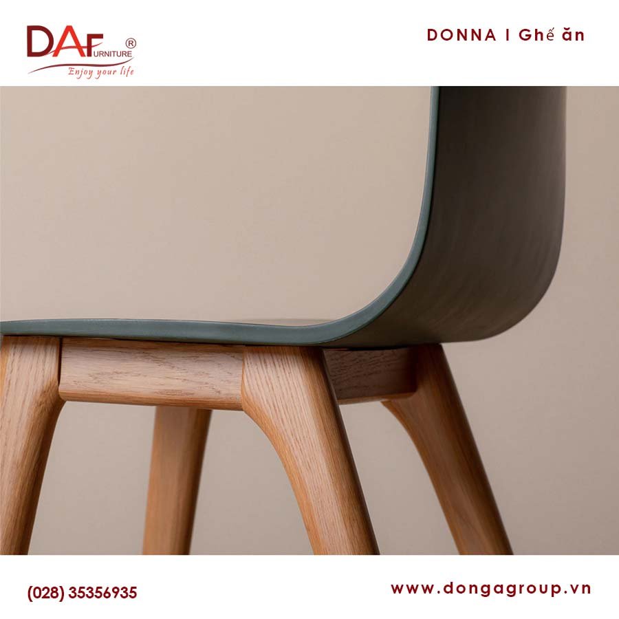 GHẾ ĂN DONNA - GỖ ASH - XANH LÁ