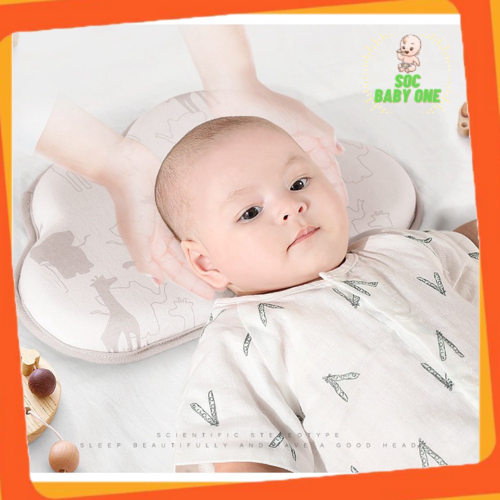 GỐI CAO SU MỀM CHỐNG MÓP ĐẦU CHO BÉ