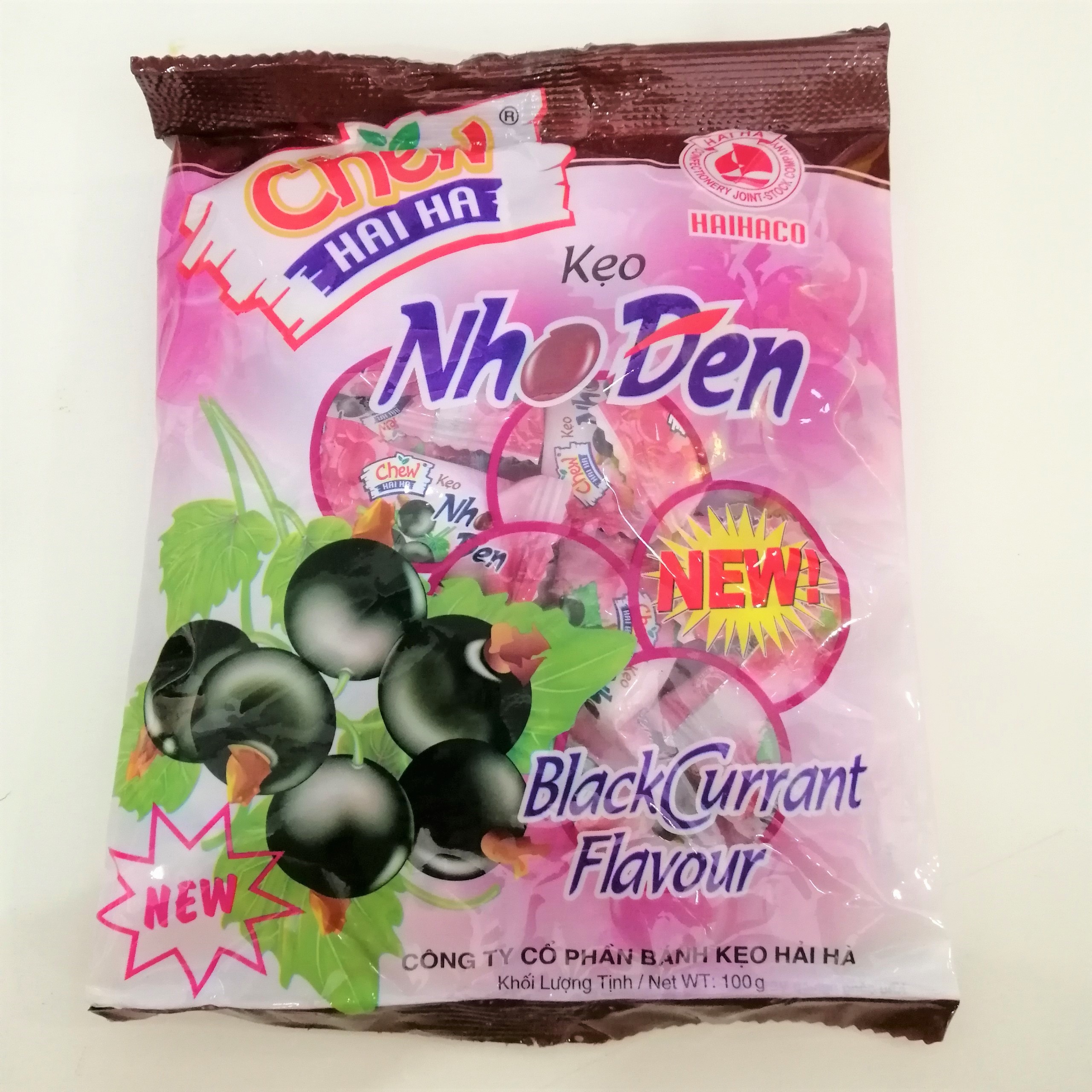 Kẹo Mềm Chew Hải Hà Hương Nho Đen (Gói 90g)