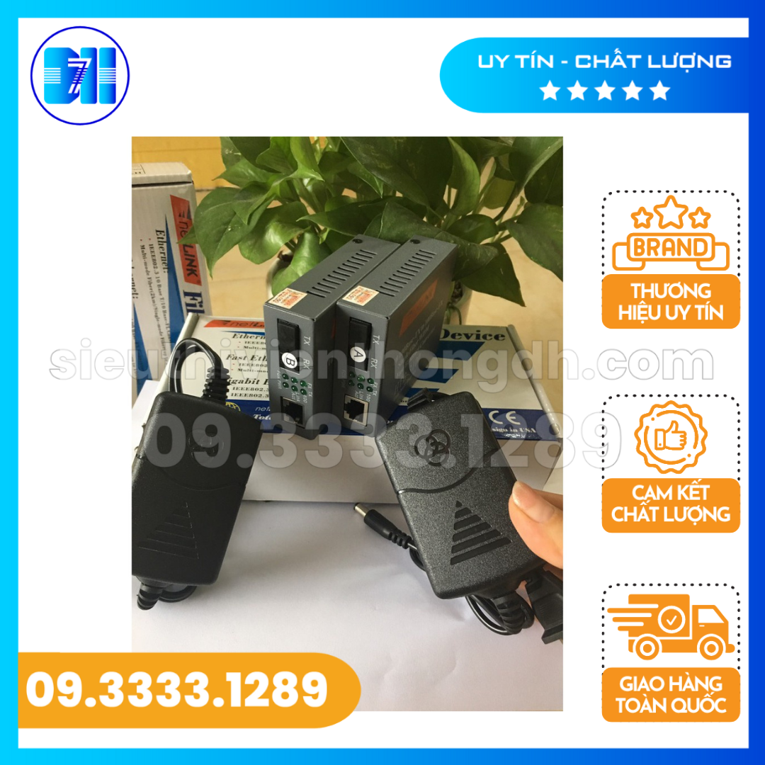 Combo 10 cặp Converter Quang 1 sợi Netlink 3100 A/B