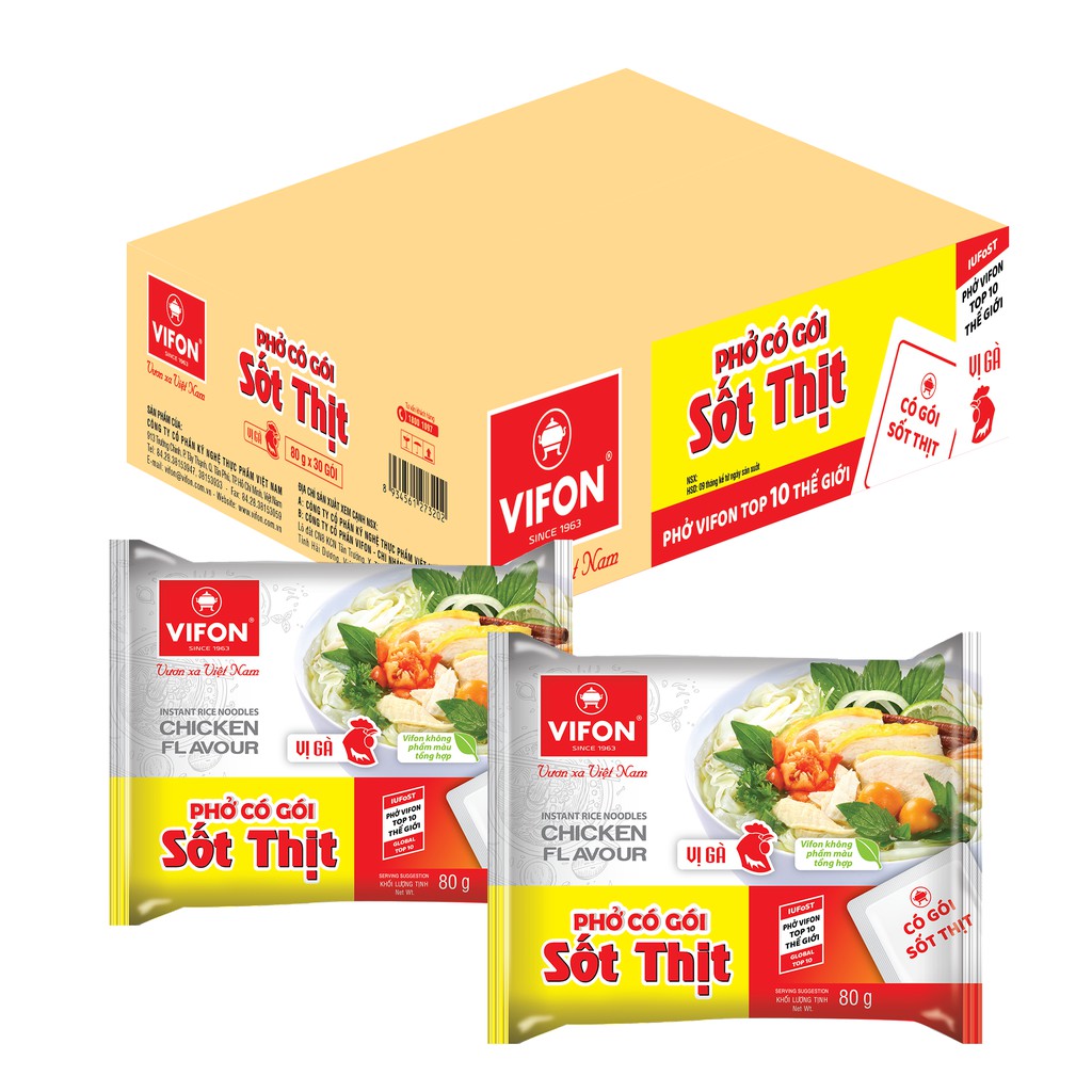 Phở Có Gói Sốt Thịt Vị Gà 70g