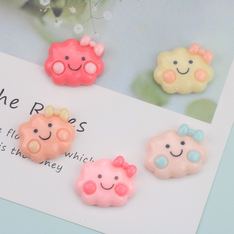 Charm (C353) slime/ Dụng Cụ Charm Trang Trí [Ko Keo & Nút] Hình Đám Mây (2.5x2.0cm)