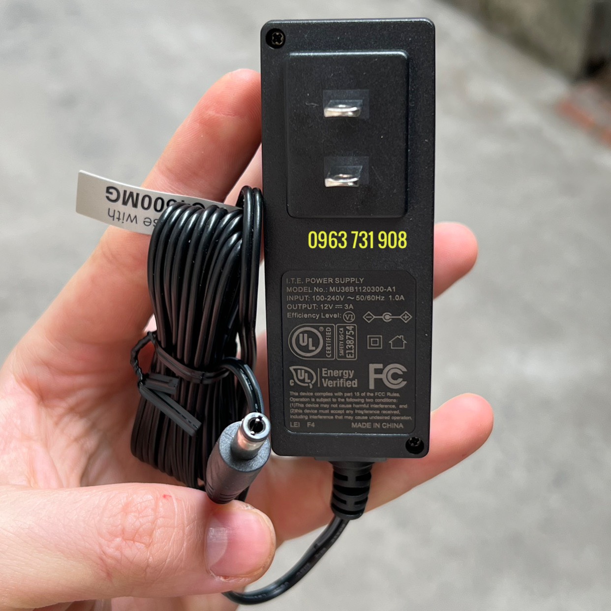 Adapter nguồn 12V 3A chính hãng tháo máy