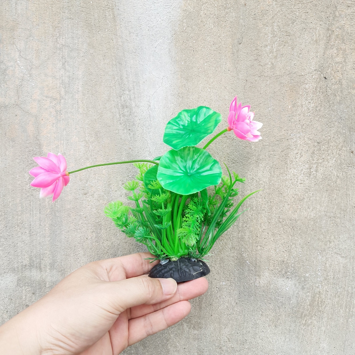 Cây nhựa trang trí bể cá: Mẫu hoa sen
