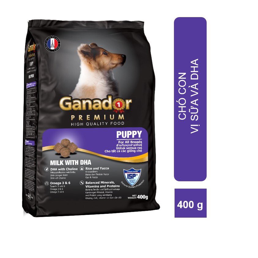 Hạt cho chó Gói 400gr Ganador - FIB's - adult - puppy, thức ăn cho chó nhỏ, chó lớn Others Ngáo và Gâu Đần