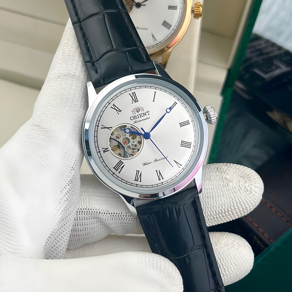 Đồng hồ nam Orient automatic dây da sang trọng máy nhật