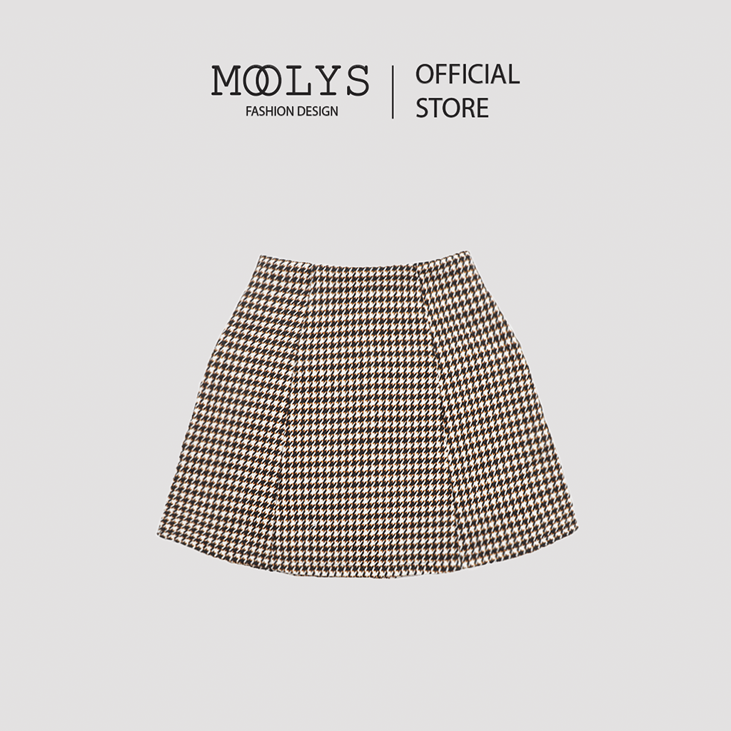 Chân váy chữ a dạ tweed moolys basic mk002