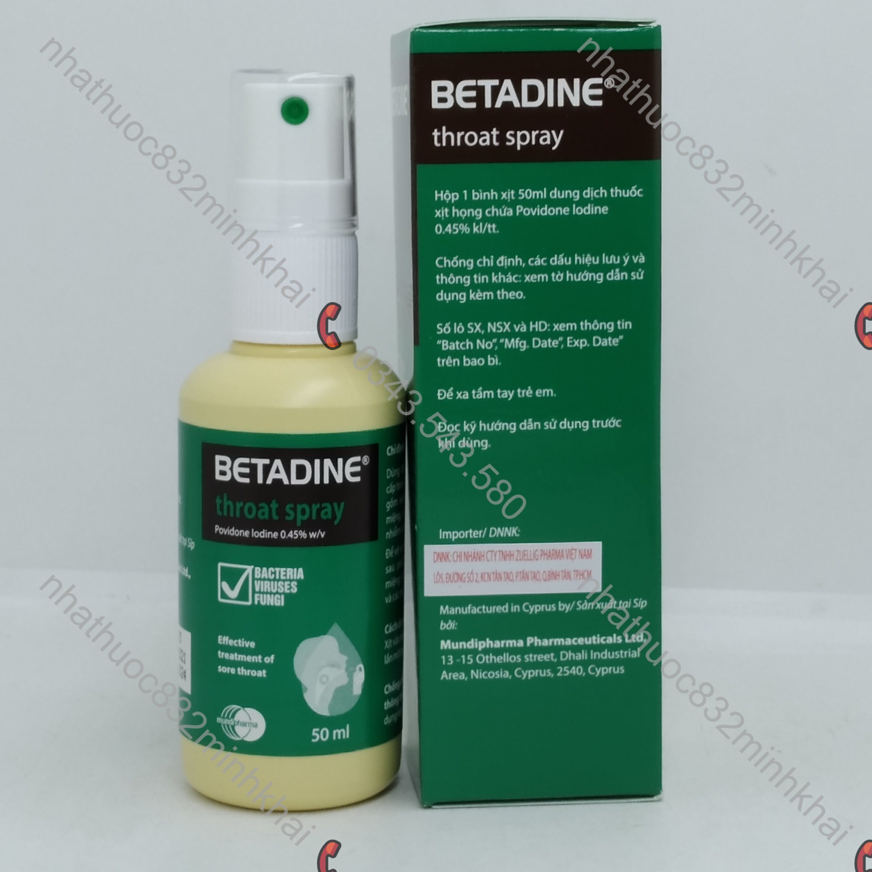 Dung dịch BETADINE chai xịt 50ml