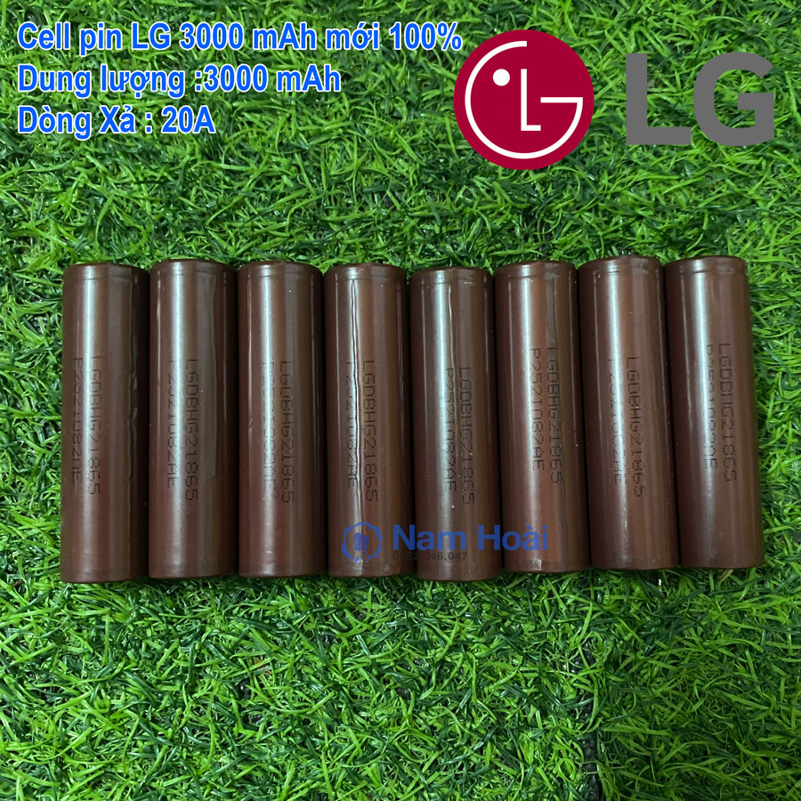 Cell pin 18650 LG HG2 3000mah-6C (Xả 20A) Mới 100%