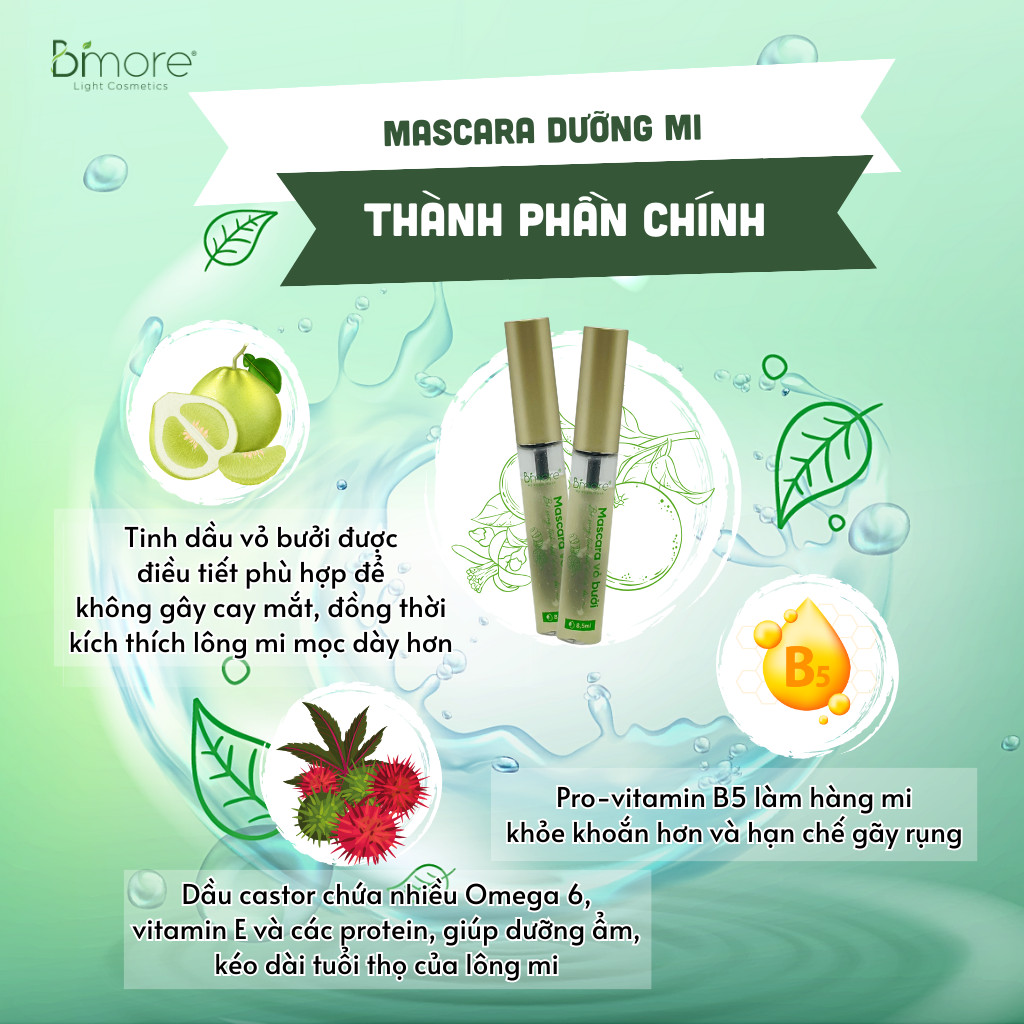 Combo 3 Mascara Dầu Castor Dưỡng Dài Mi Bimore