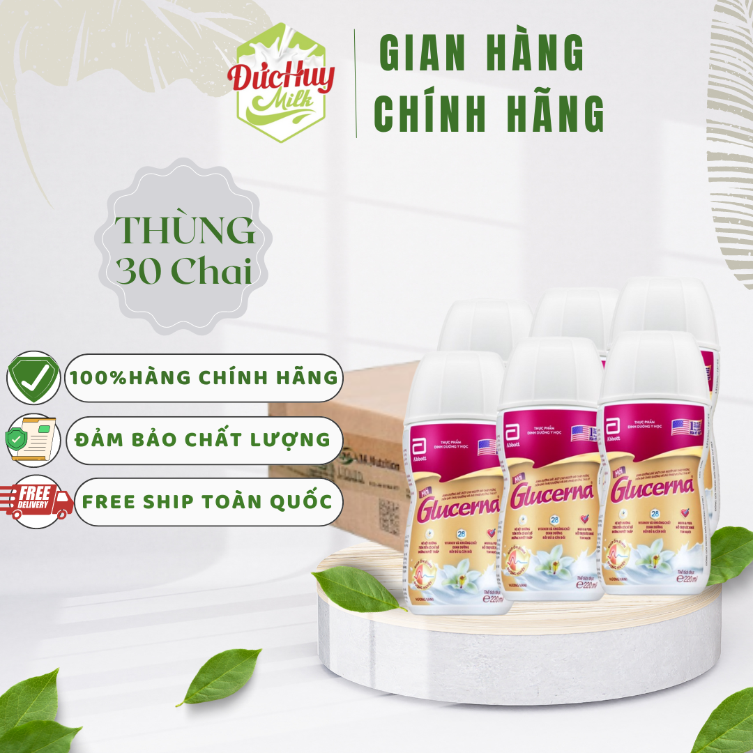 Thùng sữa bột pha sẳn Abbott Glucerna 220ml Cty