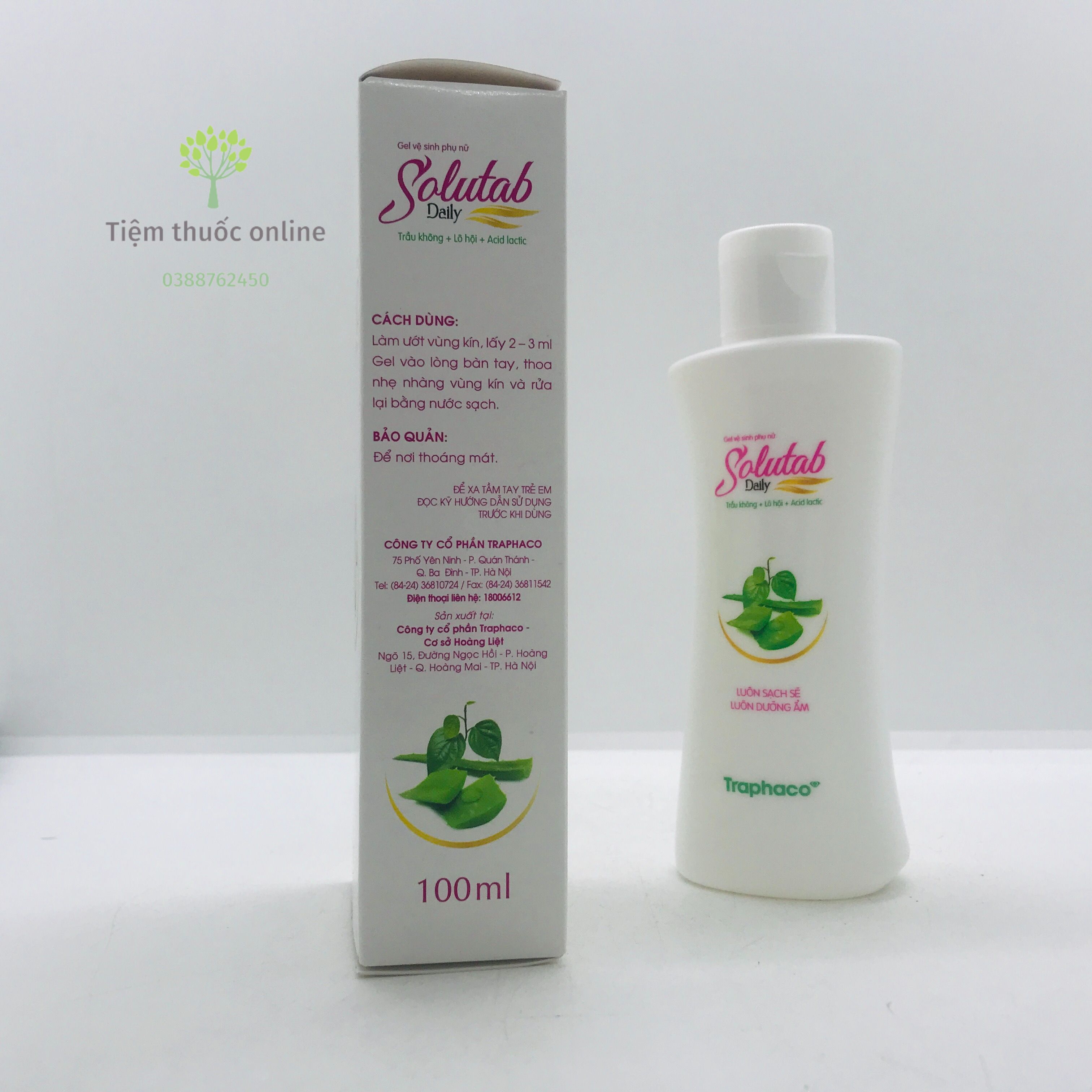 [CHÍNH HÃNG] Dung dịch vệ sinh phụ nữ Solutab Daily chai 100ml