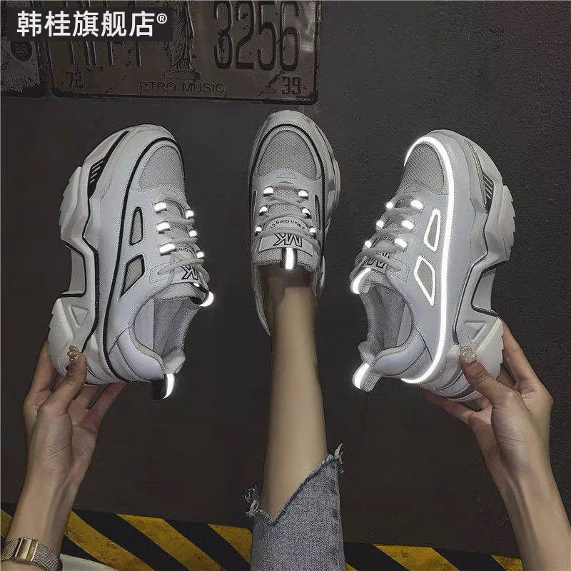 Giầy Nữ Thể Thao Sneaker Da Mắt Phản Quang Thời Trang Trẻ (Shophanhan)