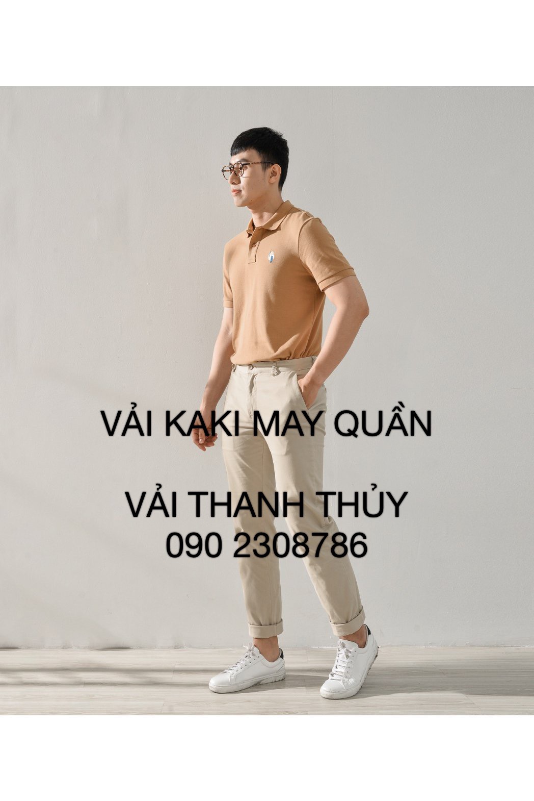 VẢI KAKI CAO CẤP ( FORM ĐỨNG ) MAY QUẦN NAM CÔNG SỞ