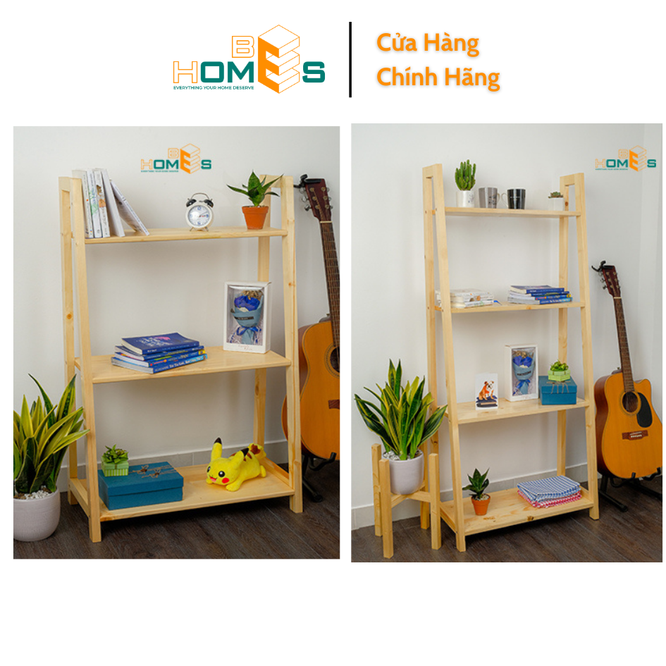 Kệ sách Behomes 4 tầng mặt nan