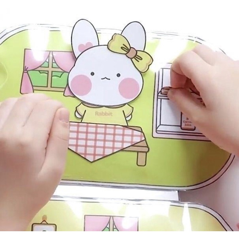 squishy giấy biệt thự của thỏ con cực đáng yêu hot nhất