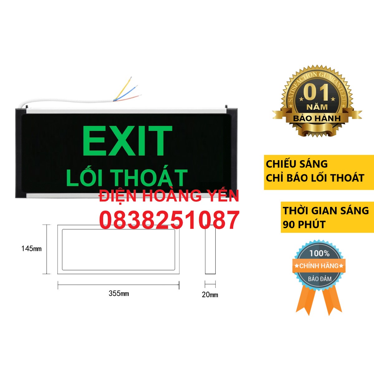 Đèn LED Exit 2 mặt - Đèn lối thoát, đèn khẩn cấp LỐI THOÁT