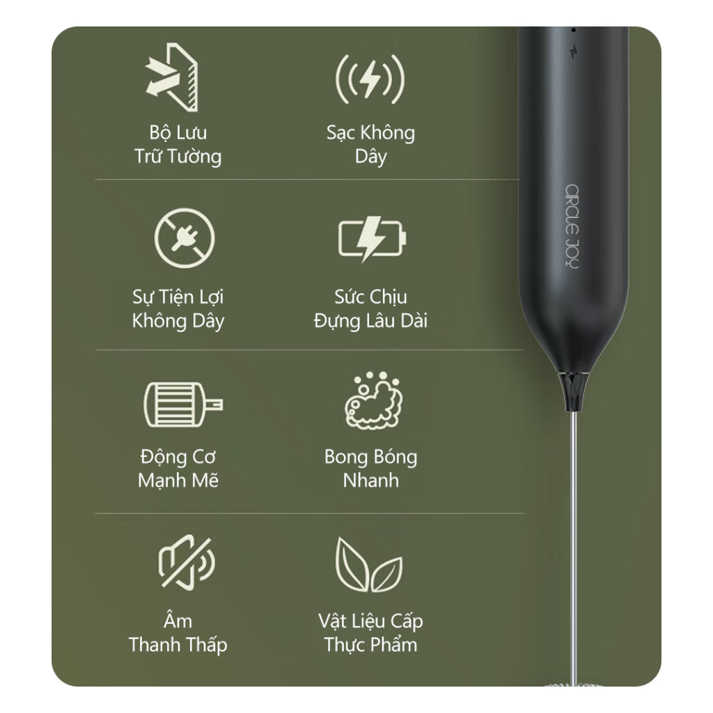 Xiaomi Youpin Máy Đánh Sữa Tạo Bọt Cà Phê Circle Joy