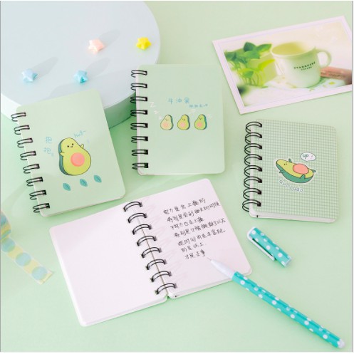 Sổ lò xo mini hình quả bơ