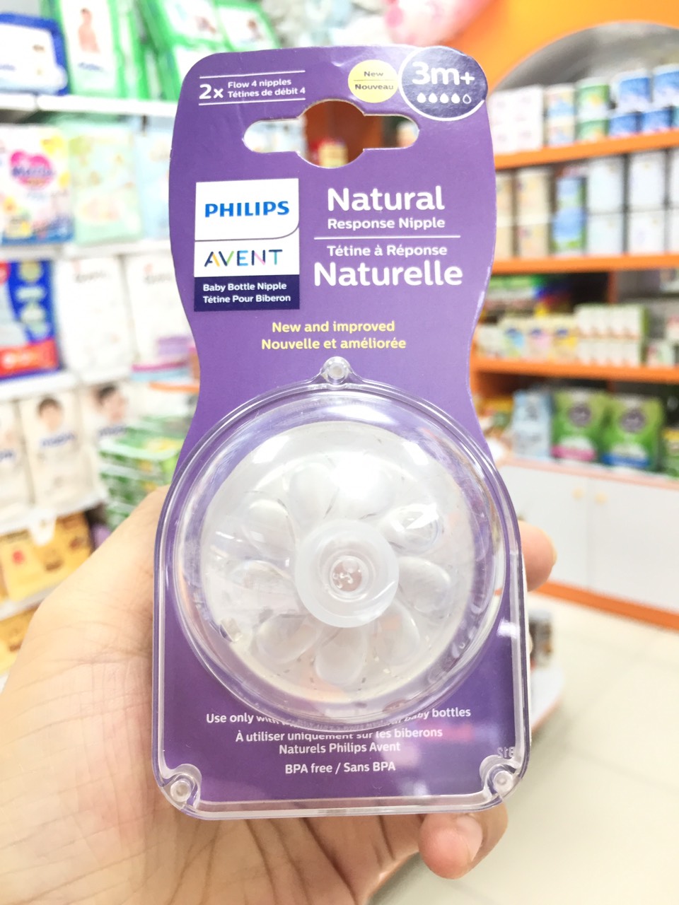 [ Set 2 núm ti ] Núm ti thay thế bình sữa Philips Event Natural siêu mền đủ các size