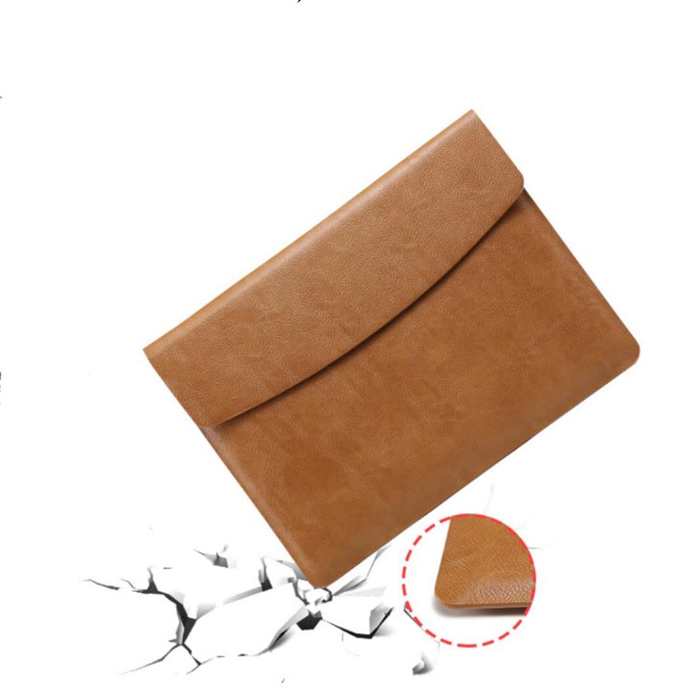 BAO DA, TÚI DA, CẶP DA CHỐNG SỐC CHO MACBOOK, LAPTOP MÀU DA BÒ
