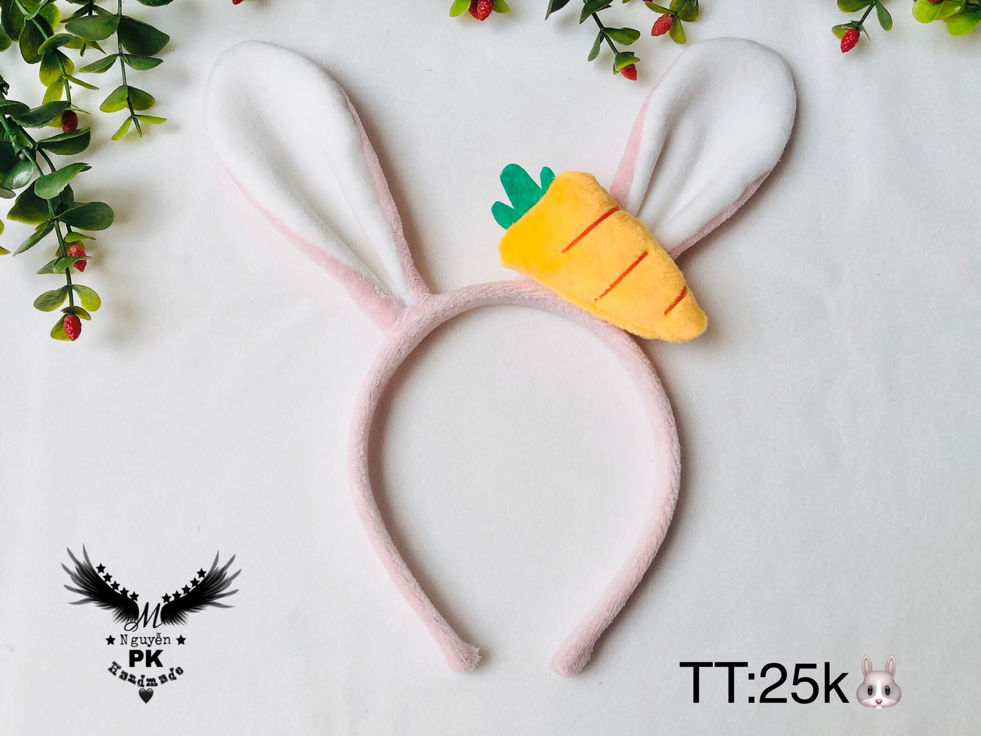 Cài tóc tai thỏ cà rốt 🥕